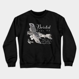 Bristol Type 22 World War I British Biplane Aircraft Crewneck Sweatshirt